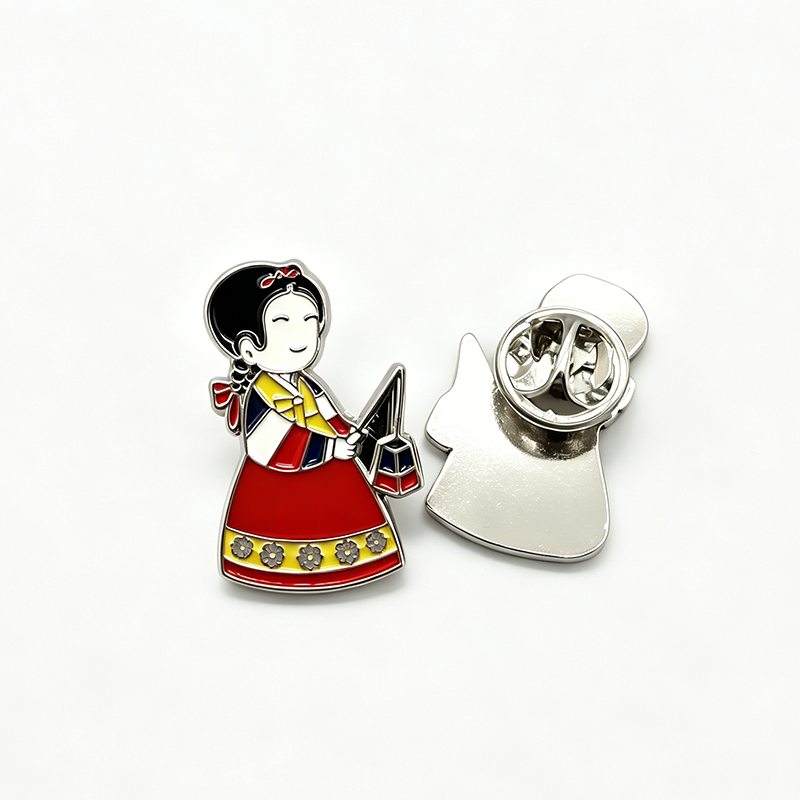 Metal Face Mask Shaped Badge Pins
