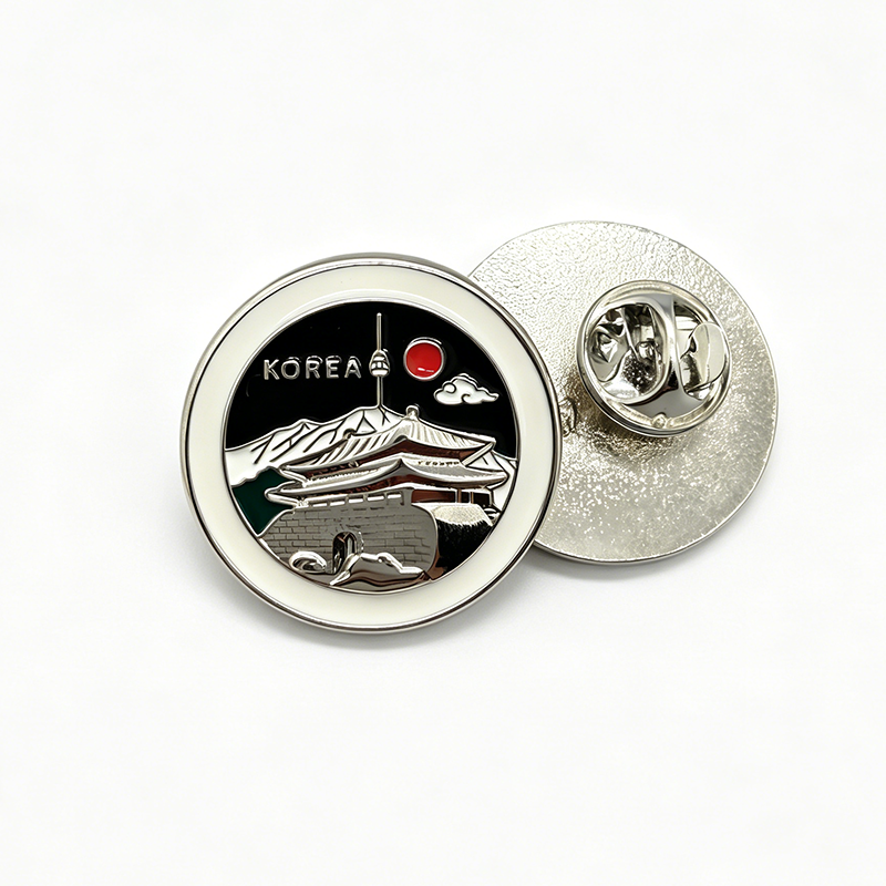Metal Face Mask Shaped Badge Pins