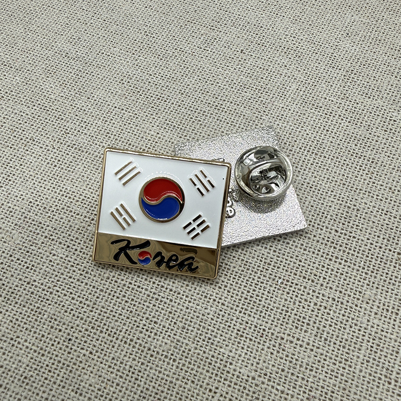 Korea Flag Metal Badge Pin