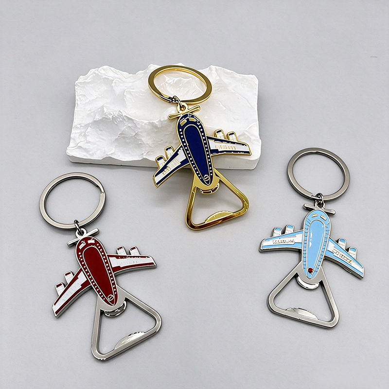Metal Airplane Keychain