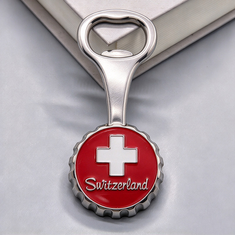 Switzerland Bottle Opener Fridge Magnet