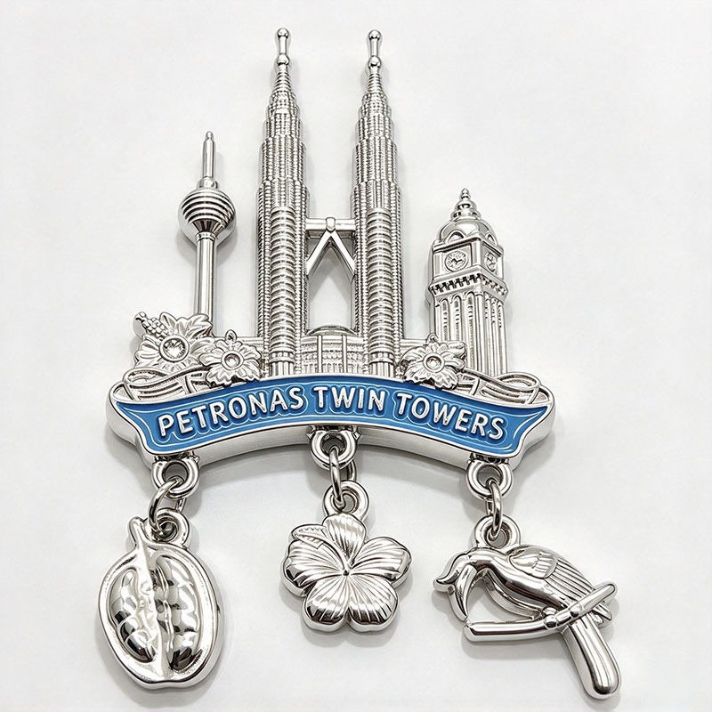 Malaysia Fridge Magnet Malaysia Petronas Twin Towers Kuala Lumpur Metal ...