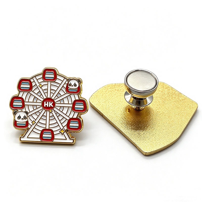 Ferris Wheel Shape Metal Badge