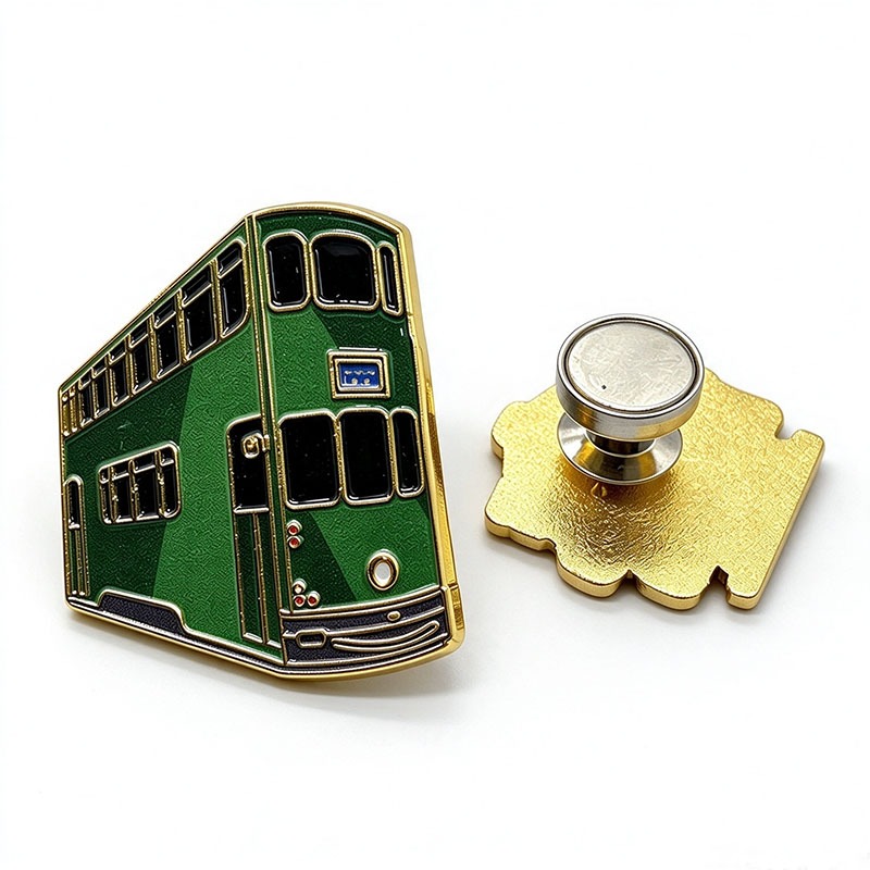 Bus Shape Metal Badge 