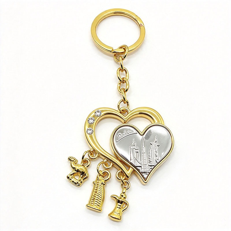 Dubai Double Heart Key Holder