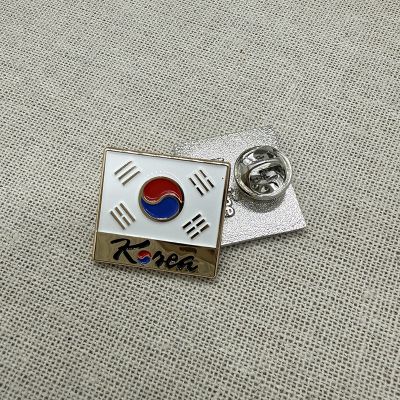 Korea Flag Metal Badge Pin