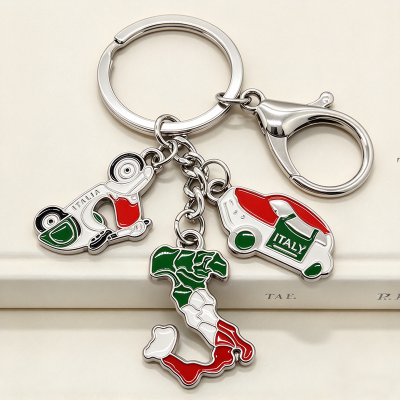Italy Map Keychain